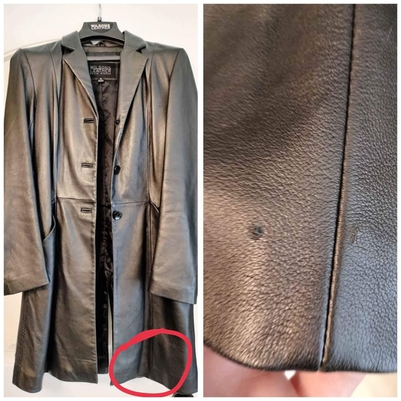 Black Leather Coat - Picture 5 of 5